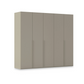 Rauch Haven 5 Door Hinged Wardrobe with Décor Doors in Fango