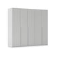 Rauch Haven 5 Door Hinged Wardrobe with Décor Doors in Silk Grey