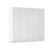Rauch Haven 251cm 5 Door Hinged Wardrobe with Glass Doors in White