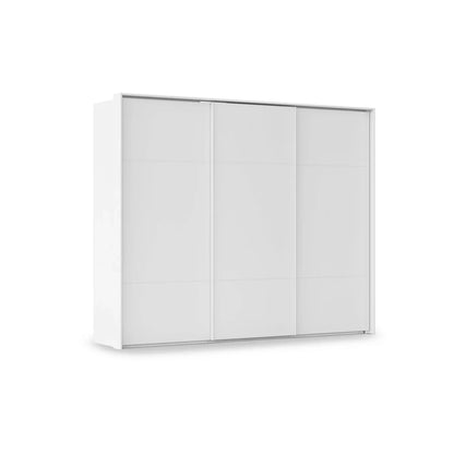 Rauch Haven 3 Door Slider Wardrobe with Décor Doors in White