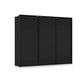 Rauch Haven 3 Door Slider Wardrobe with Décor Doors in Black