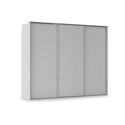 Rauch Haven 3 Door Slider Wardrobe with Décor Doors in Silk Grey