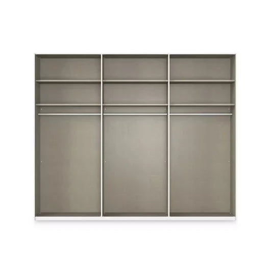 Rauch Haven 3 Door Slider Wardrobe with Glass Doors & Lights - Internal Compartment