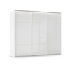 Rauch Haven 3 Door Slider Wardrobe with Glass Doors & Lights in White