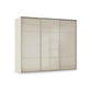Rauch Haven 3 Door Slider Wardrobe with Glass Doors in Champagne