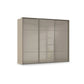 Rauch Haven 3 Door Slider Wardrobe with Glass Doors in Fango