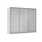 Rauch Haven 3 Door Slider Wardrobe with Glass Doors in Silk Grey