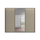 Rauch Haven 3 Door Slider Wardrobe with 2 Décor Doors, 1 Mirror Door and Lights - Front view