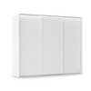 Rauch Heaven 280cm 3 Door Slider Wardrobe with Décor Doors and Lights in White