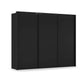 Rauch Heaven 280cm 3 Door Slider Wardrobe with Décor Doors and Lights in Black