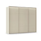 Rauch Heaven 280cm 3 Door Slider Wardrobe with Décor Doors and Lights in Champagne
