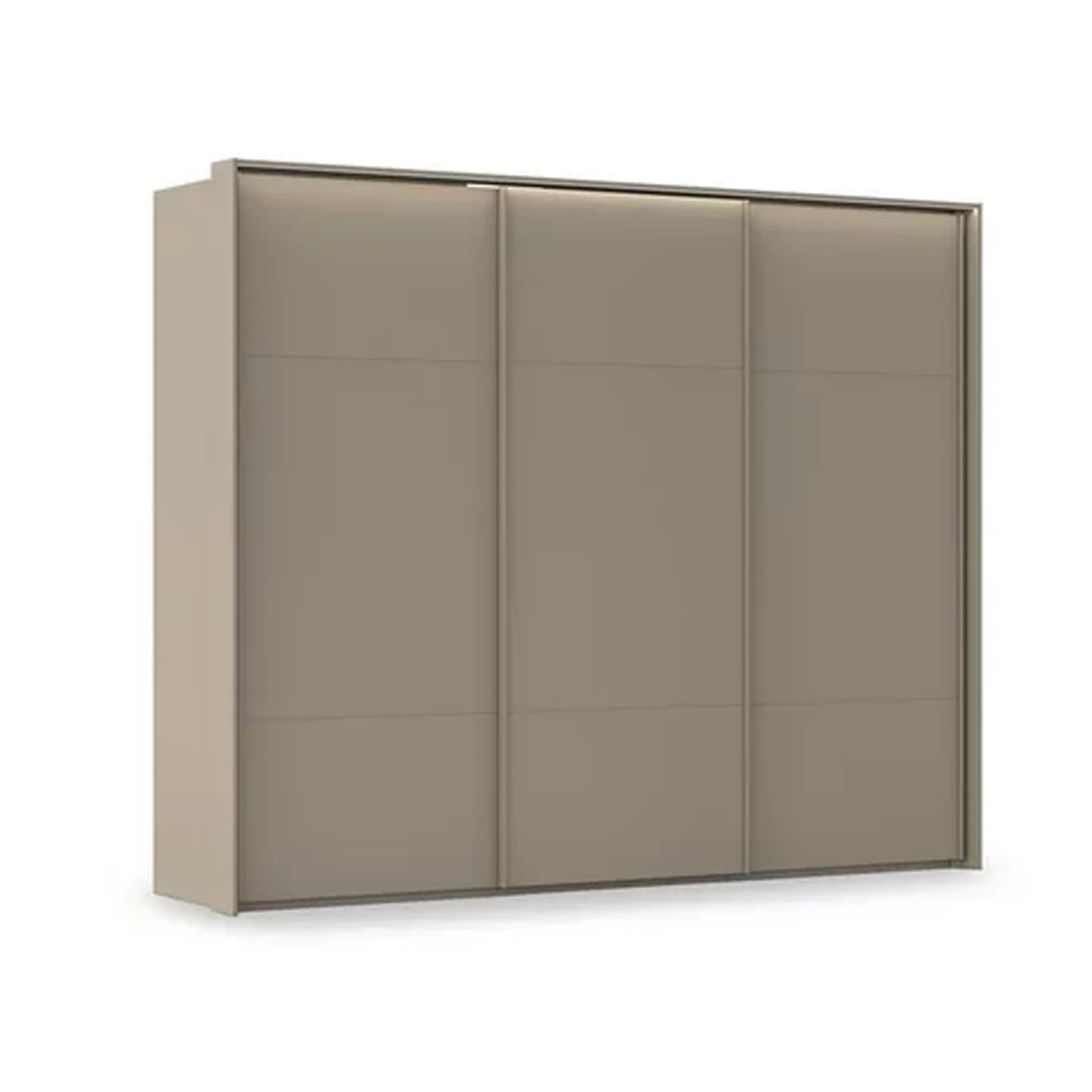 Rauch Heaven 3 Door Slider Wardrobe with Décor Doors and Lights in Fango