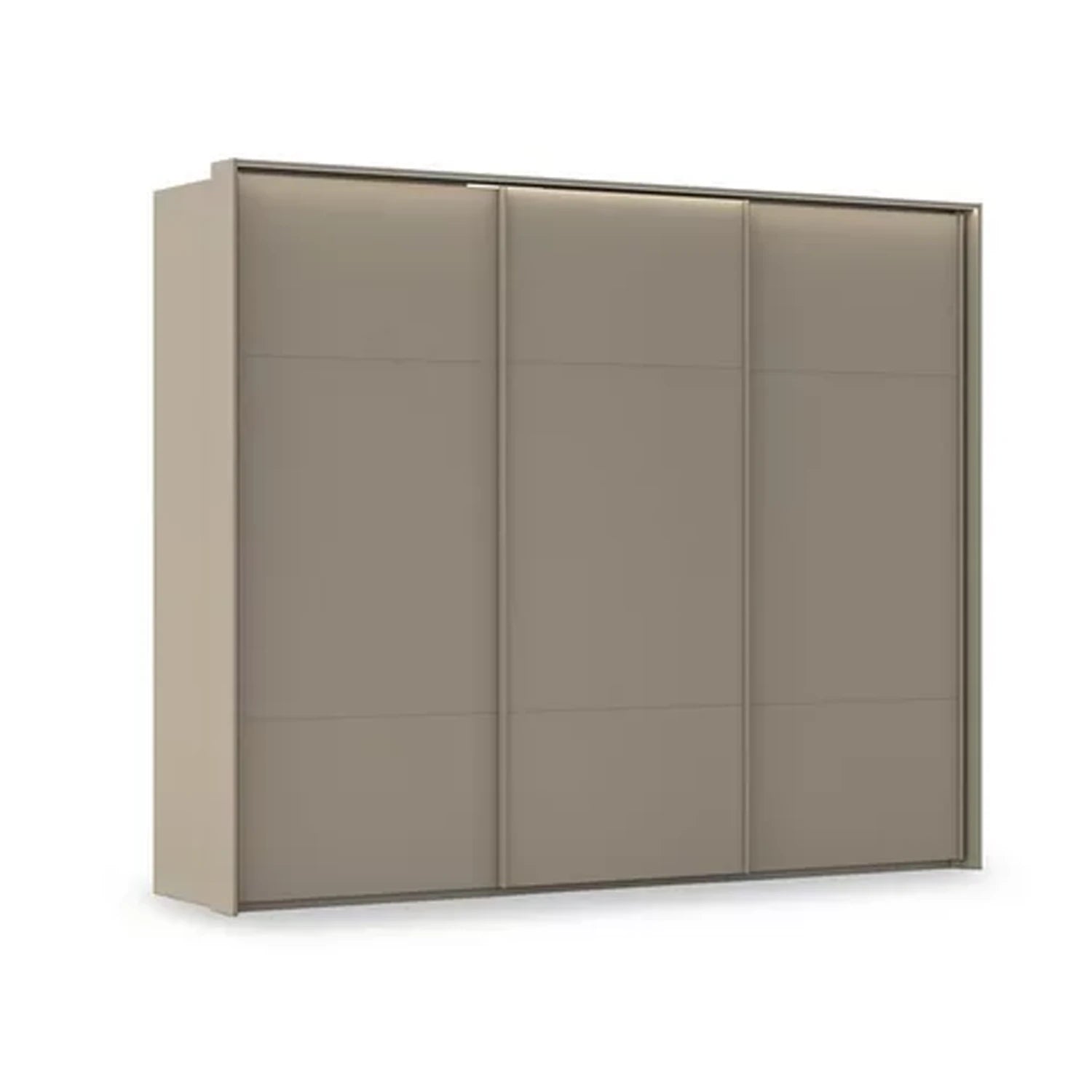 Rauch Heaven 3 Door Slider Wardrobe with Décor Doors and Lights in Fango