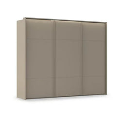 Rauch Heaven 3 Door Slider Wardrobe with Décor Doors and Lights in Fango