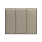 Rauch Heaven 3 Door Slider Wardrobe with Décor Doors and Lights in Fango - Front view