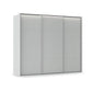 Rauch Heaven 280cm 3 Door Slider Wardrobe with Décor Doors and Lights in Silk Grey
