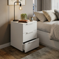 Rauch Heaven 3 Drawer Décor Bedside Cabinet - Styled in a Bedroom