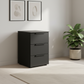Rauch Heaven 3 Drawer Décor Bedside Cabinet in Black in a modern room