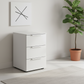 Rauch Heaven 3 Drawer Décor Bedside Cabinet in Silk Grey styled in a modern room