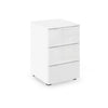 Rauch Heaven 3 Drawer Bedside Cabinet with Glass Front in White
