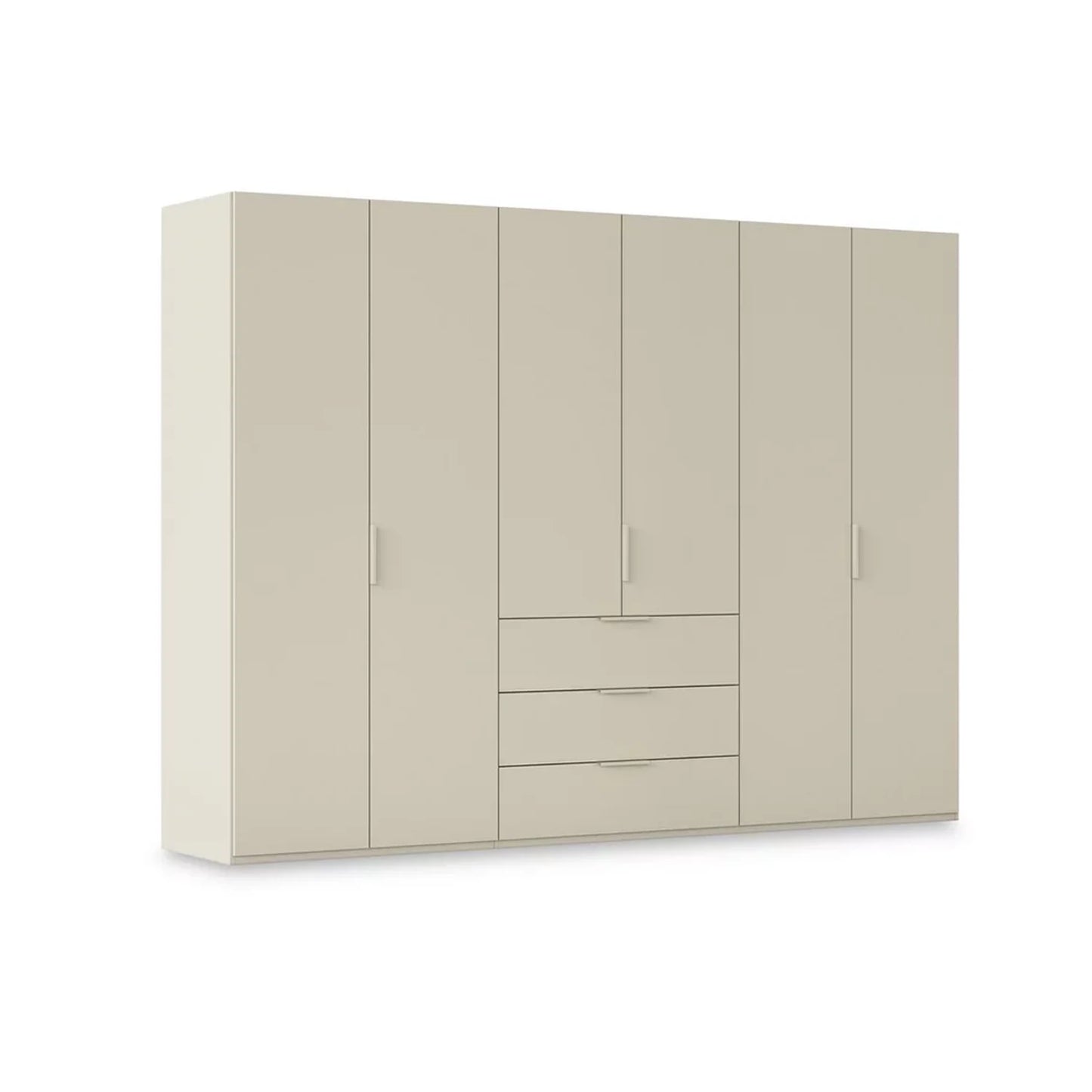 Rauch Haven 6 Door Combi Wardrobe with Décor Doors in Champagne