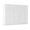 Rauch Haven 6 Door Combi Wardrobe with Décor Doors in White