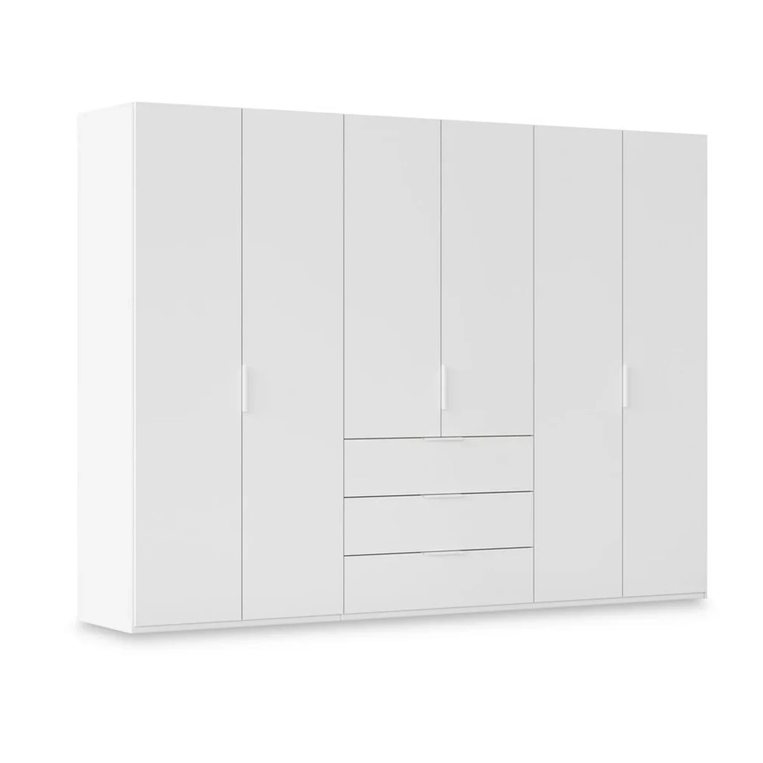 Rauch Haven 6 Door Combi Wardrobe with Décor Doors in White