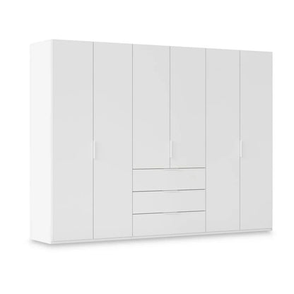Rauch Haven 6 Door Combi Wardrobe with Décor Doors in White