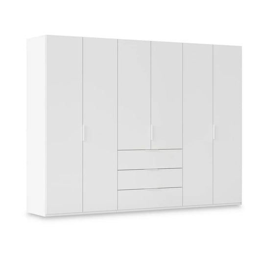 Rauch Haven 6 Door Combi Wardrobe with Décor Doors in White