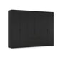 Rauch Haven 6 Door Combi Wardrobe with Décor Doors in Black