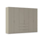 Rauch Haven 6 Door Combi Wardrobe with Décor Doors in Fango