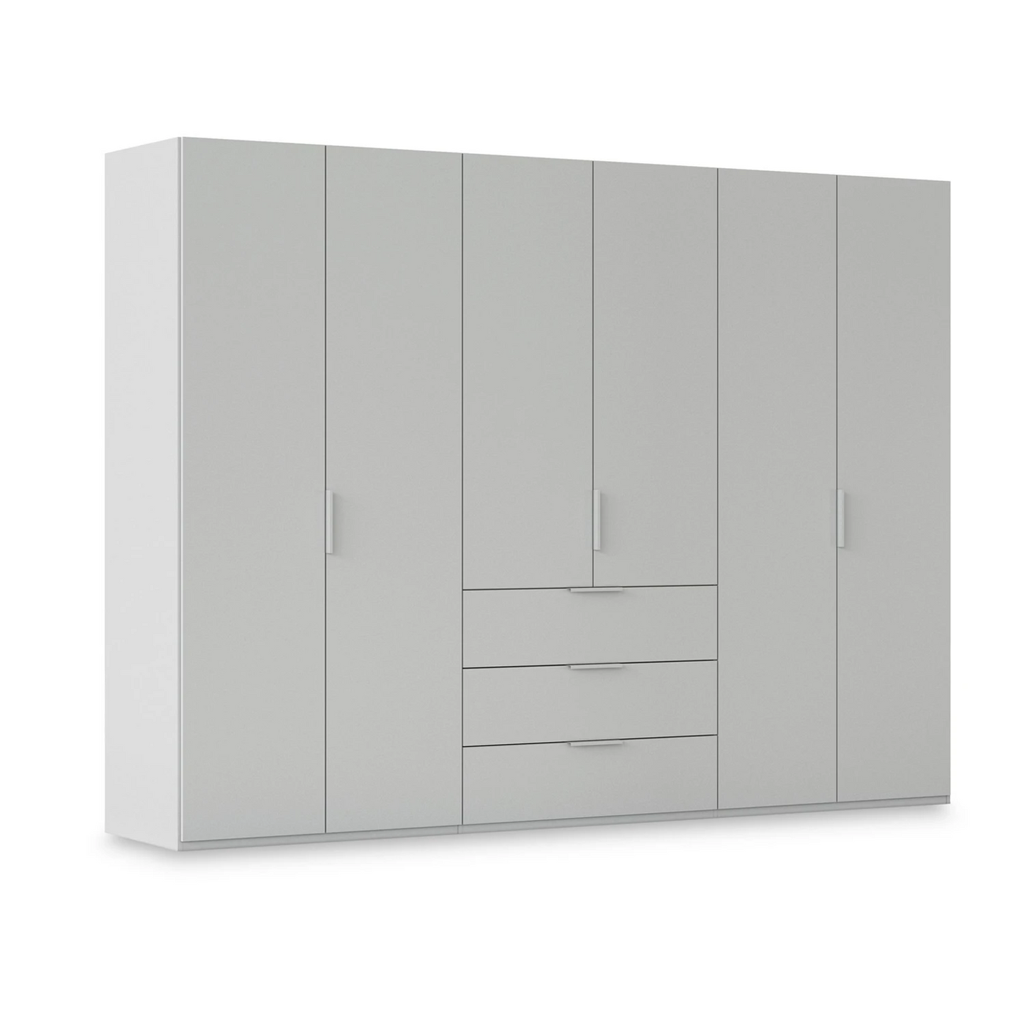 Rauch Haven 6 Door Combi Wardrobe with Décor Doors in Silk Grey