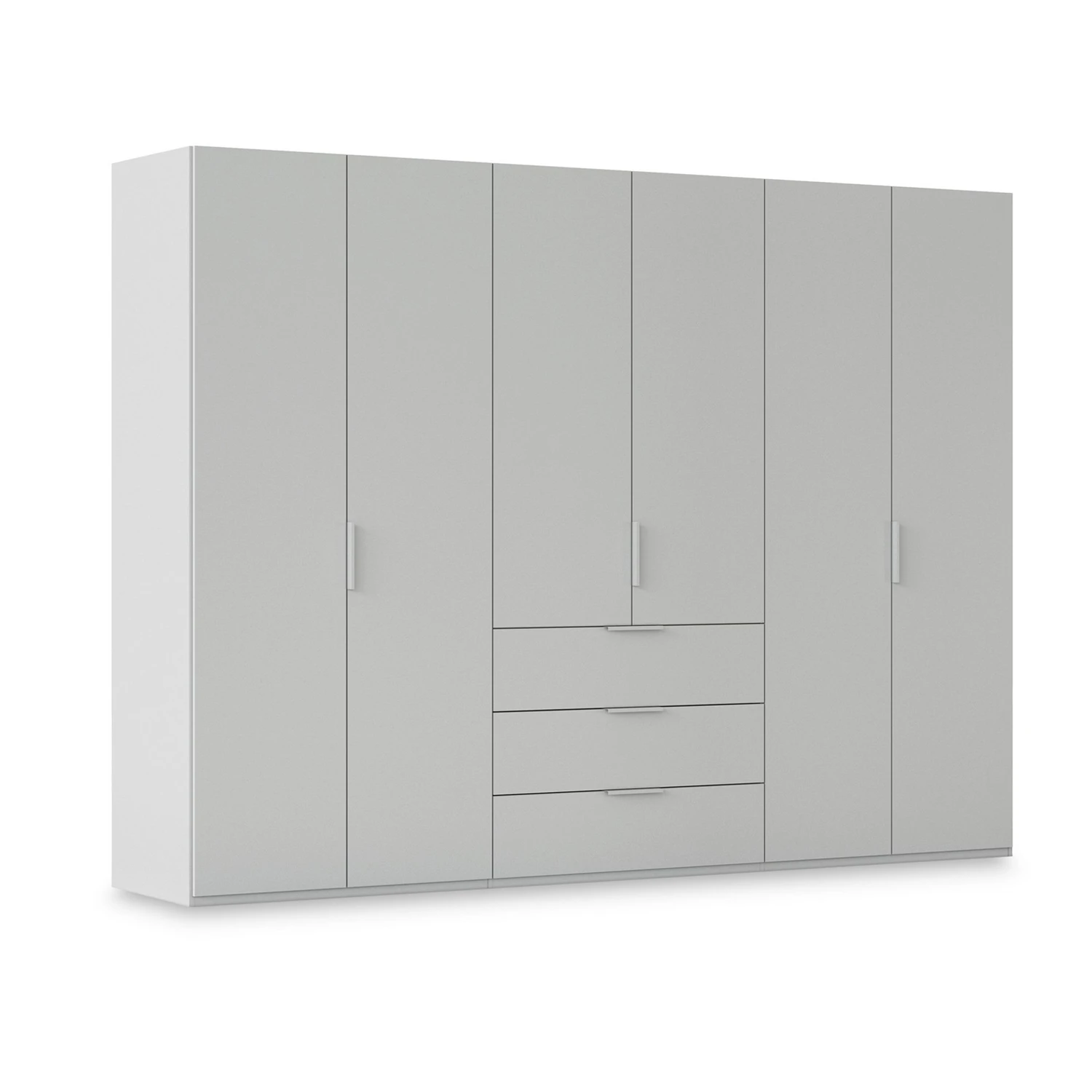 Rauch Haven 6 Door Combi Wardrobe with Décor Doors in Silk Grey