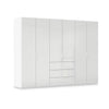 Rauch Haven 301cm 6 Door Combi Wardrobe with Glass Doors in White