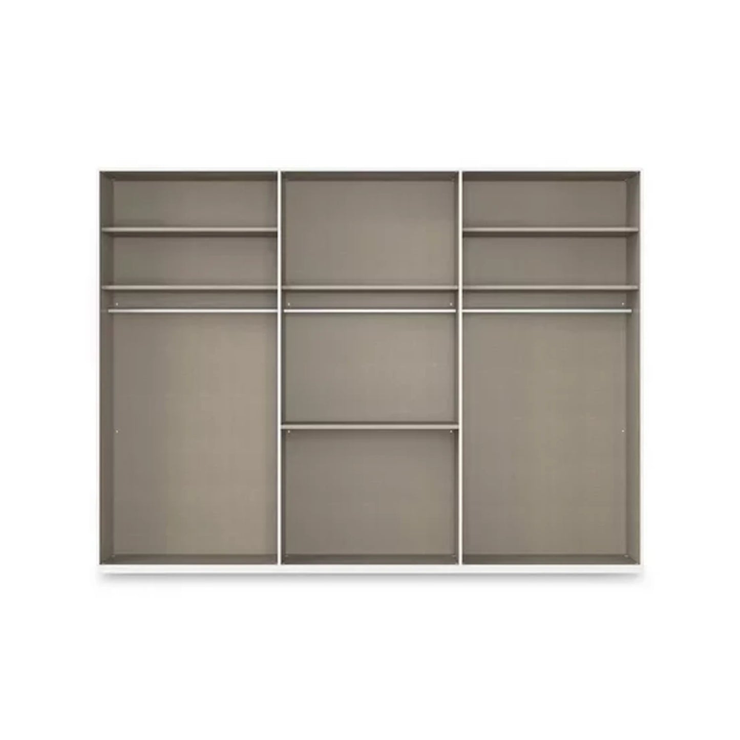 Rauch Haven 6 Door Combi Décor Wardrobe with 4 Décor Doors and 2 Mirror Doors - Internal Compartments