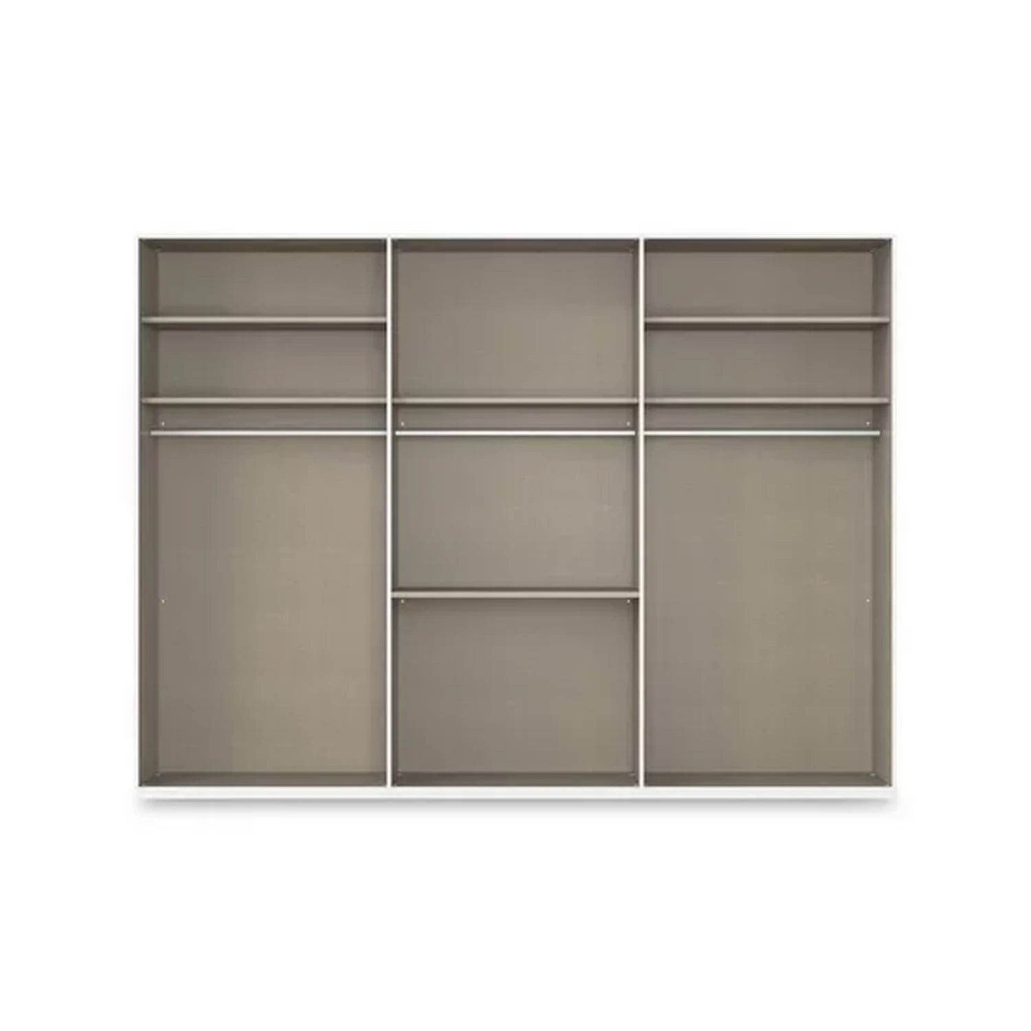 Rauch Haven 6 Door Combi Décor Wardrobe with 4 Décor Doors and 2 Mirror Doors - Internal Compartments