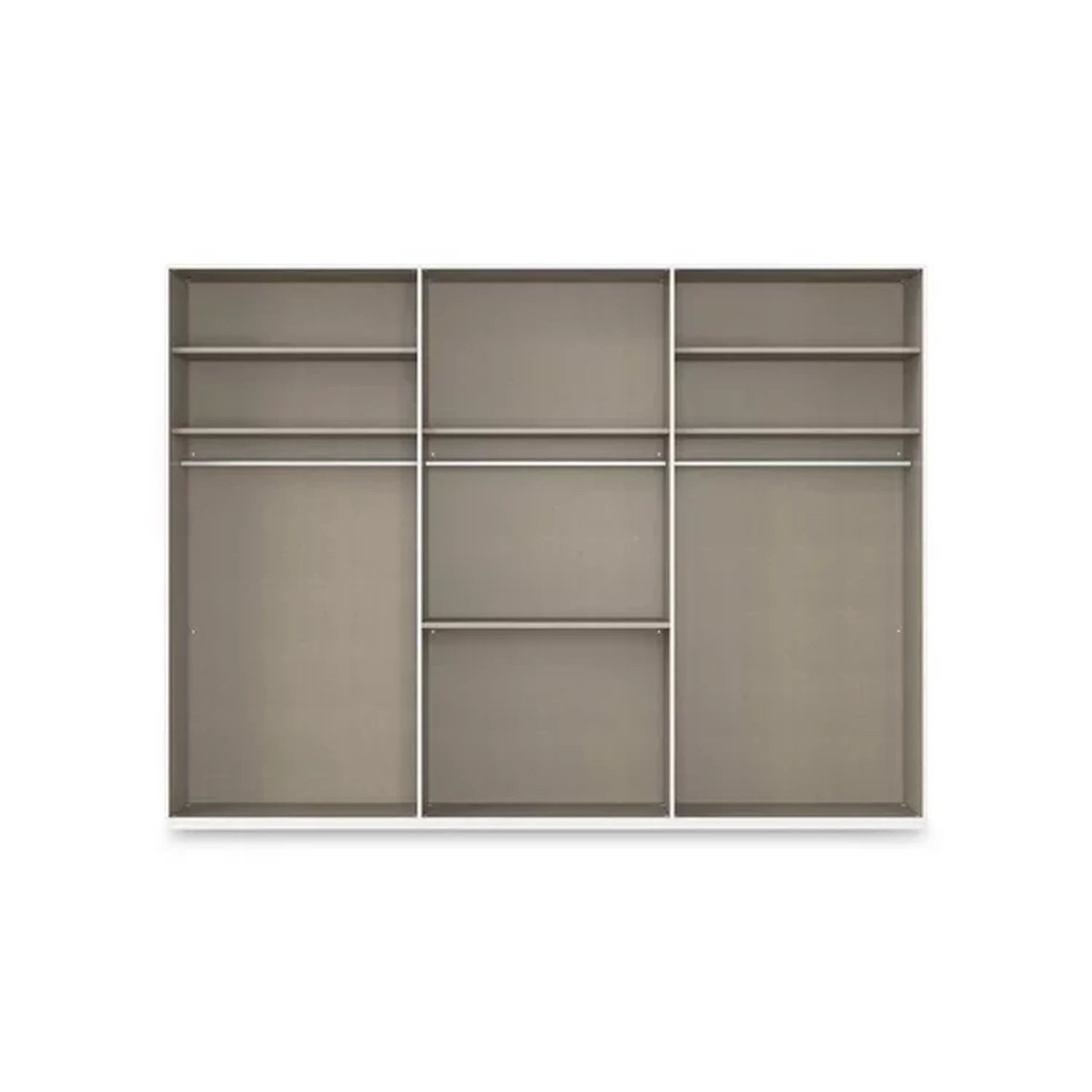 Rauch Haven  6 Door Combi Wardrobe with 4 Glass Doors and 2 Mirror Doors - Internal Compartments