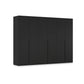 Rauch Heaven 6 Door Hinged Wardrobe with Décor Doors in Black