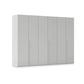 Rauch Heaven 6 Door Hinged Wardrobe with Décor Doors in Silk Grey