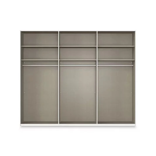 Rauch Heaven 6 Door Hinged Wardrobe with 4 Glass Doors and 2 Mirror Doors - Internal Compartments
