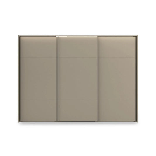 Rauch Haven 3 Door Slider Wardrobe with Décor Doors & Lights - Front view