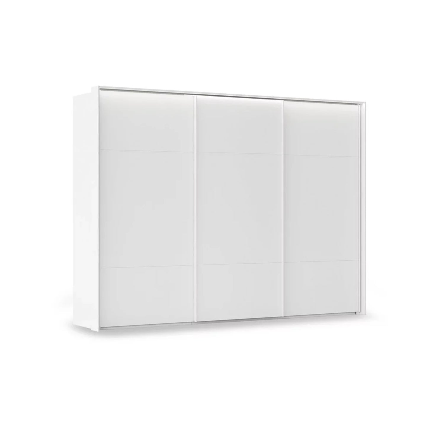 Rauch Haven 3 Door Slider Wardrobe with Décor Doors & Lights in White