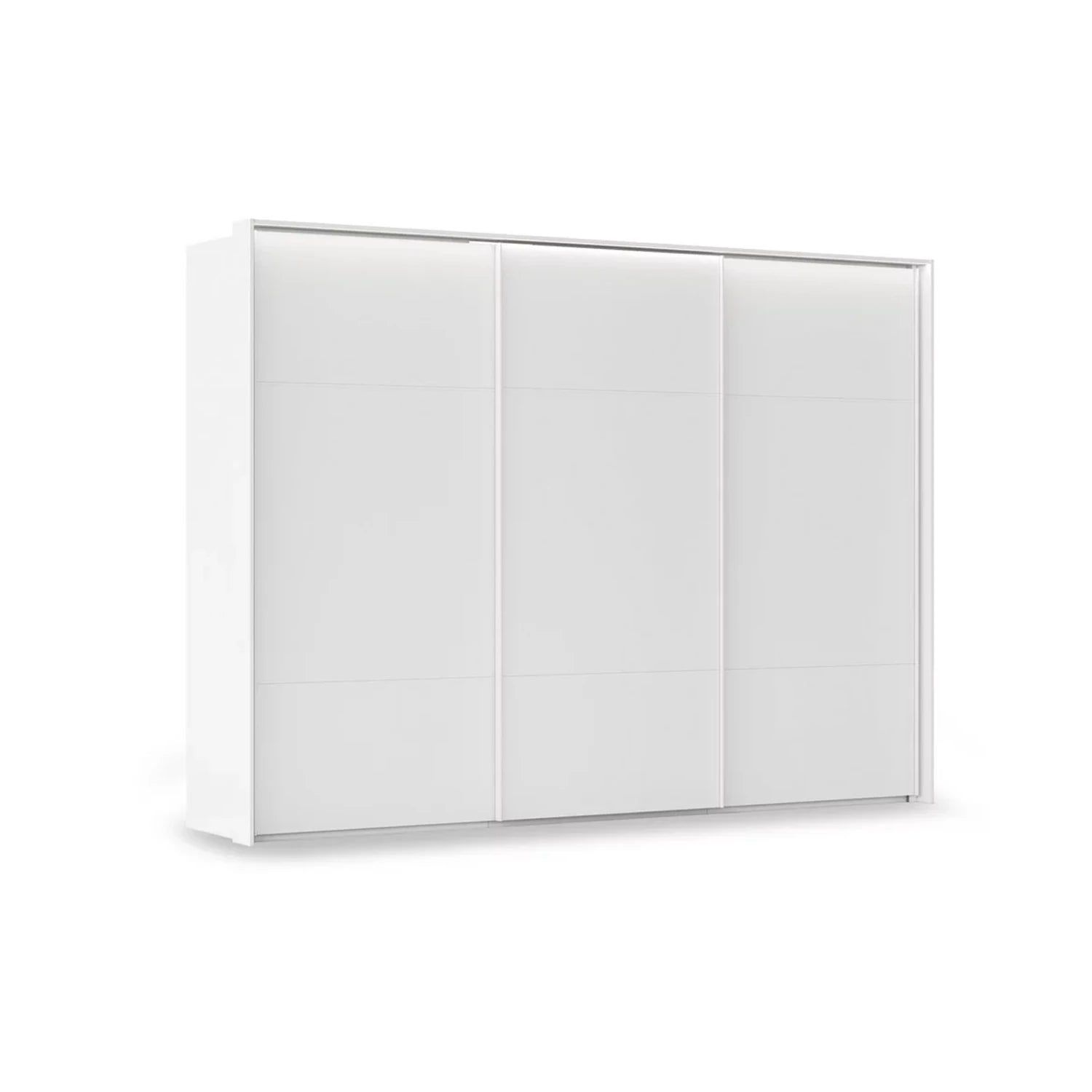 Rauch Haven 3 Door Slider Wardrobe with Décor Doors & Lights in White