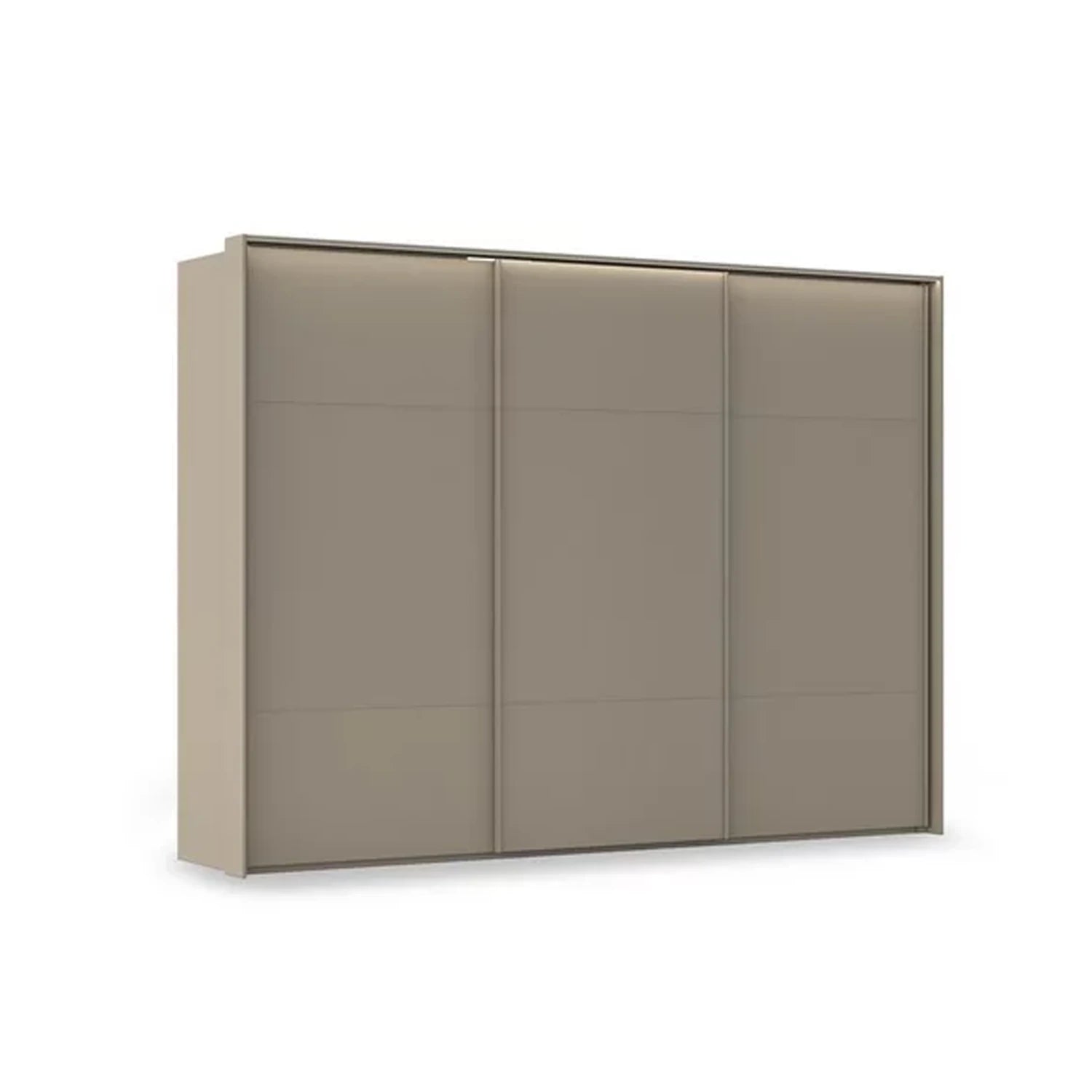 Rauch Haven 3 Door Slider Wardrobe with Décor Doors & Lights in Fango