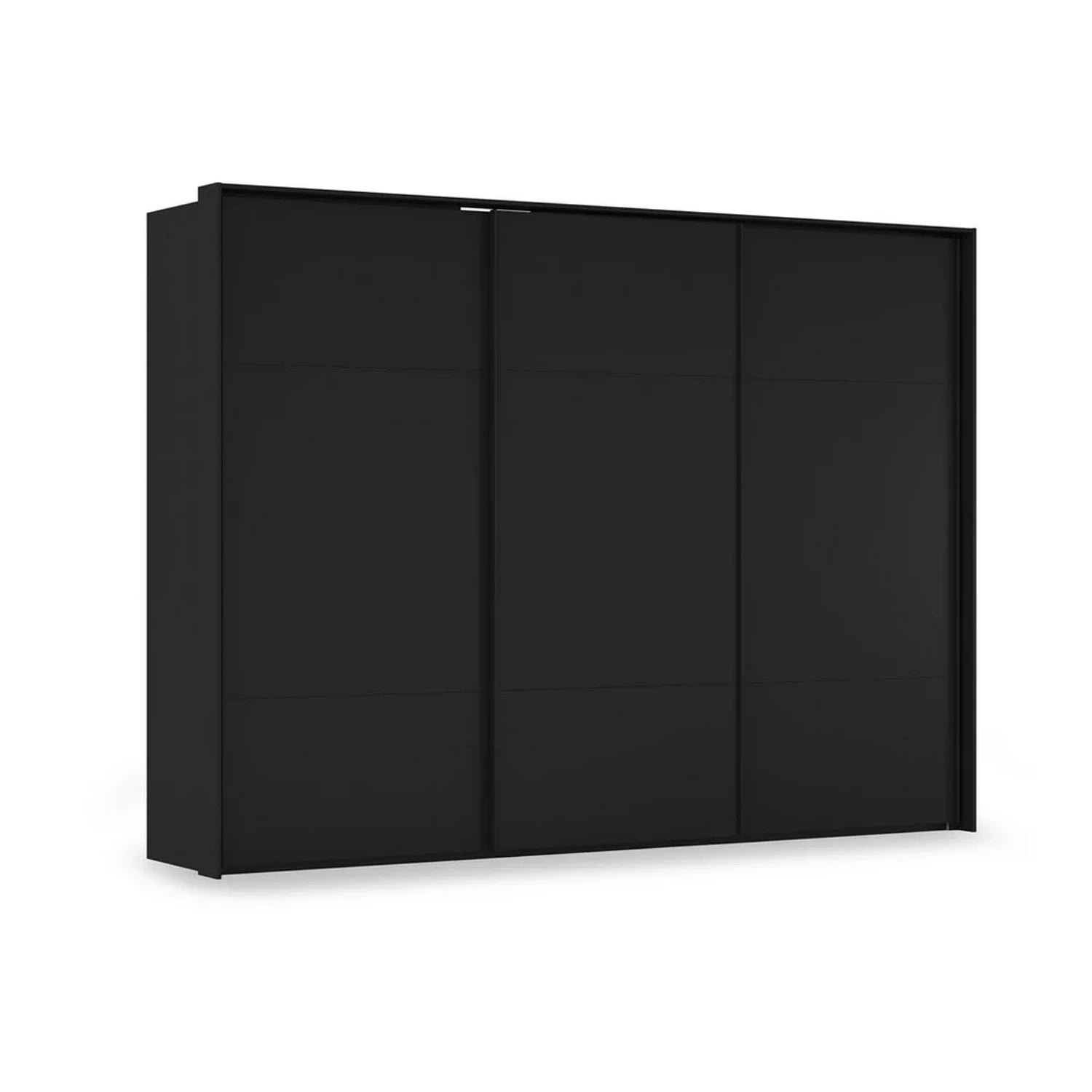 Rauch Haven 3 Door Slider Wardrobe with Décor Doors in Black