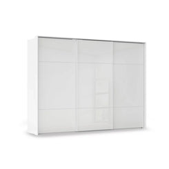 Rauch Haven 3 Door Slider Wardrobe with Glass Doors in White