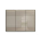 Rauch Haven 3 Door Slider Wardrobe with Glass Doors and Lights - Front view