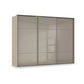 Rauch Haven 3 Door Slider Wardrobe with Glass Doors in Fango