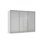 Rauch Haven 3 Door Slider Wardrobe with Glass Doors in Silk Grey
