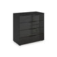 Rauch Haven 3+2 Drawer Chest with Glass Front in Black